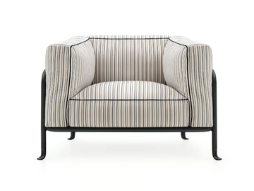 BOREA - Fabric garden armchair with armrests by B&B Italia Outdoor - view 2